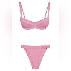 Monday Swimwear Pink Bikini Set